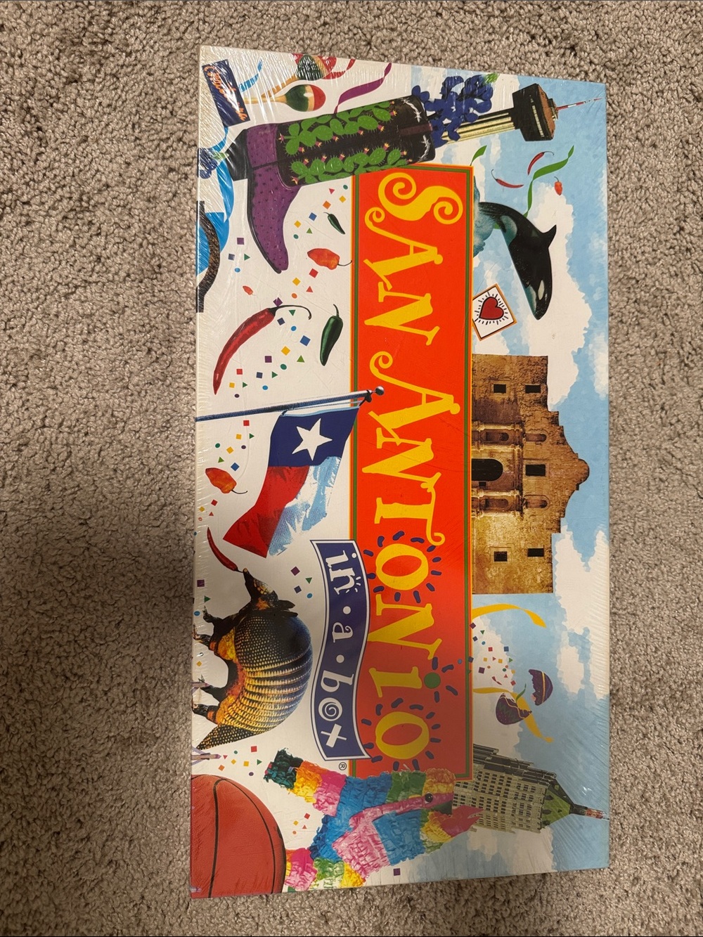 San Antonio Souvenir Board game - Colorful Landmark Collage